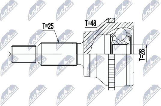 Nty Drivknute drivaksel NTY NPZ RE 051