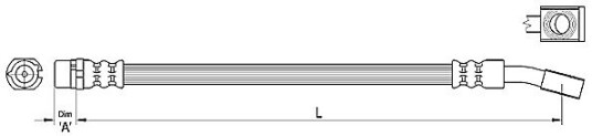 Bremseslange METZGER 4110222 Bremseslange METZGER 4110222