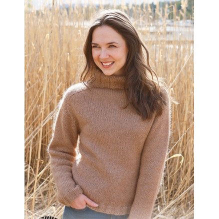 Salted Caramel by DROPS Design Genser Strikkeoppskrift str S XXXL