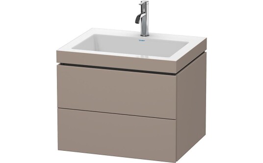 Duravit L-Cube Servantskap m/2 skuffer 600x500x480 mm Basalt Matt