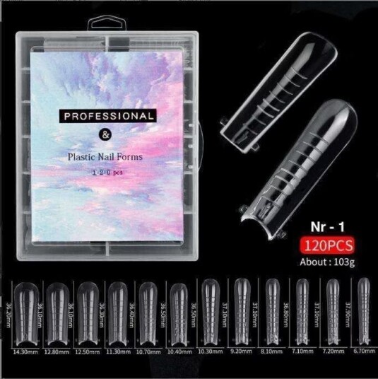 Otego 120st nagelform för polygel Akrylnaglar Nageltippar