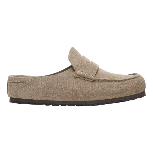 Birkenstock Joggesko Naples Wrapped Suede Leather Unisex Taupe EUR 41
