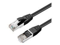 MicroConnect - Koblingskabel - RJ-45 (hann) til RJ-45 (hann) - 5 m - 6 mm - S/FTP - CAT 6a - halogenfri, innendørs, formstøpt, uten hindringer - svart