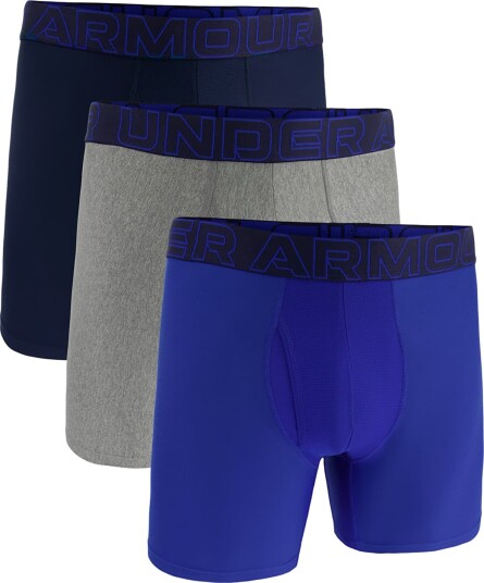 Boksershorts Under Armour M Perf Tech 6in 3 Pack Blue XXXL