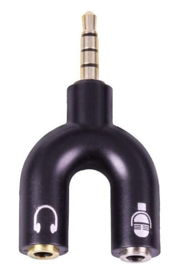 Splitter for øretelefoner og mikrofon - 3.5mm Splitter for øretelefoner og mikrofon - 3.5mm