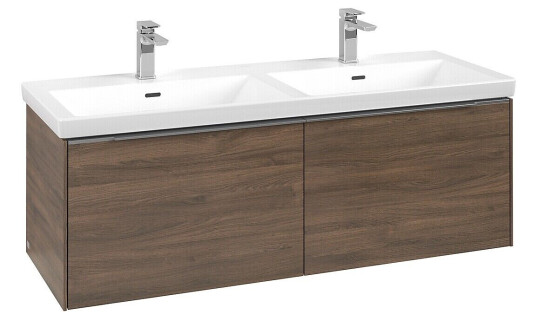 Villeroy & Boch  Subway 3.0 Servantskap m/2 skuffer 1272x429x478 mm Arizona Eik