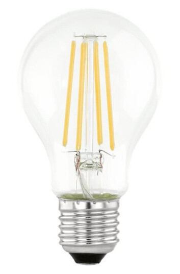 Eglo Led-Filamentlyspære Form: A60 E27 7.3 W Ekvivalent 60 Klasse E Varmt Hvitt Lys 3000 K Gjennomsiktig