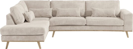 Copenhagen 4 seters Venstrevendt L formet Sjeselongsofa i Manchester Beige