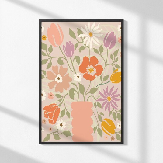 Plakat Blomster Vase Design Plakat Blomster Vase Design