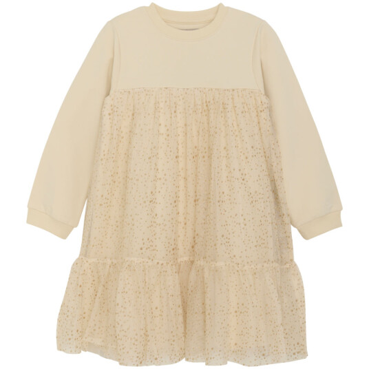 Huttelihut dress gold tulle – wood ash 86