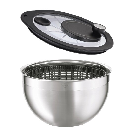 Salladsslunga stål/svart 24 cm