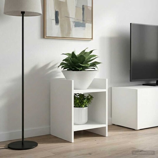 vidaXL Planteholder 2 stk. Hvit 30 x 30 x 40 cm Konstruert tre