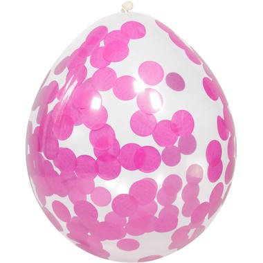 Ballonger med konfetti (rosa, 30 cm) Ballonger med konfetti (rosa, 30 cm)