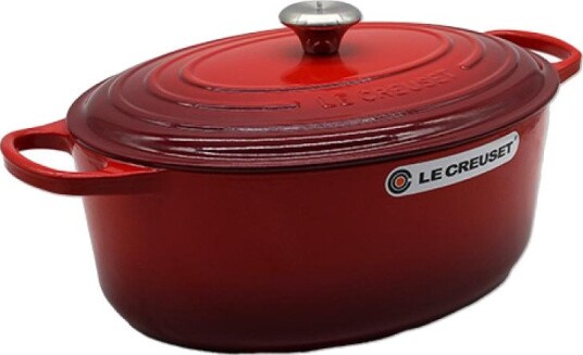 Le Creuset Signature Ovalt Stekefat 35 cm Cherry Red