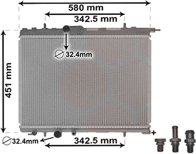 VAN WEZEL 40002001 Radiator motorkjøling