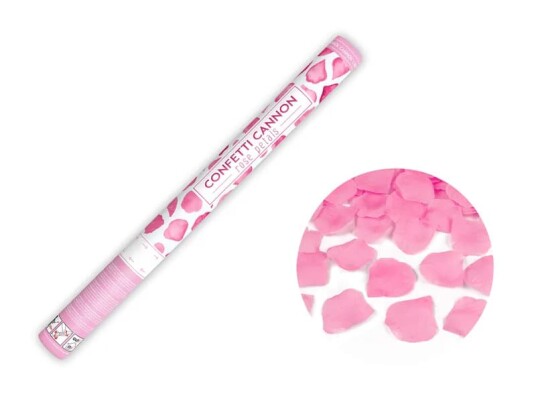 PartyDeco Konfettikanon Roseblad Rosa - 60 cm
