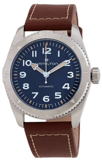 Hamilton Herreklokke H70225540 Khaki Field Expedition Blå/Lær Ø37