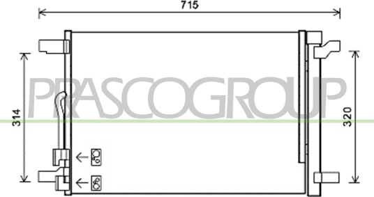 Kondensator klimaanlegg PRASCO VG400C001