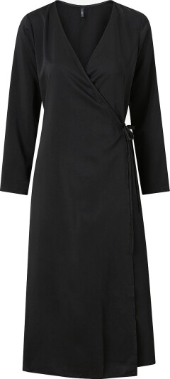 Only Omslagskjole onlThalia L/S Wrap Midi DresSvart Only Omslagskjole onlThalia L/S Wrap Midi DresSvart