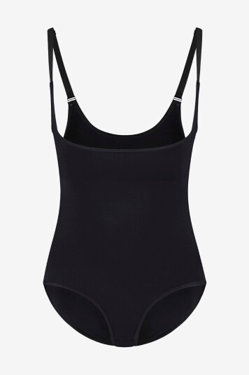Bye Bra Forming av kroppen Soft Touch Seamless Bodysuit Open Bust firm support Svart