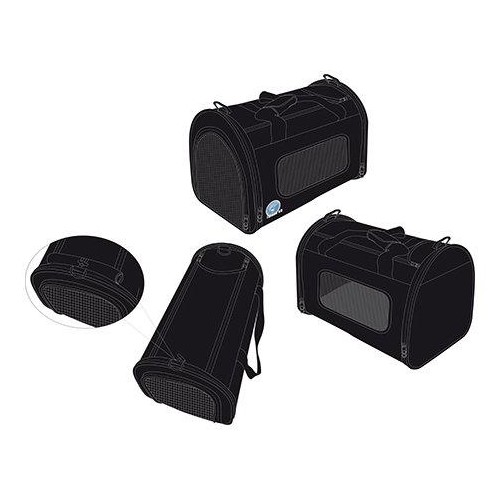 Ozami Transportveske Nylon for Små Dyr 41.5x25x25cm - Sort