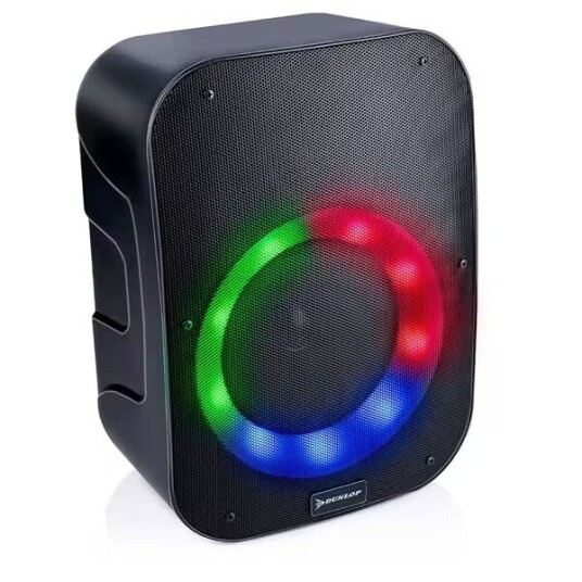 Dunlop Bluetooth-høyttaler 20W med fargebelysning Dunlop Bluetooth-høyttaler 20W med fargebelysning