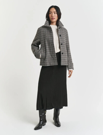 GANT Checked Short Wool Blend Car Coat Multi/patterned XL/XXL
