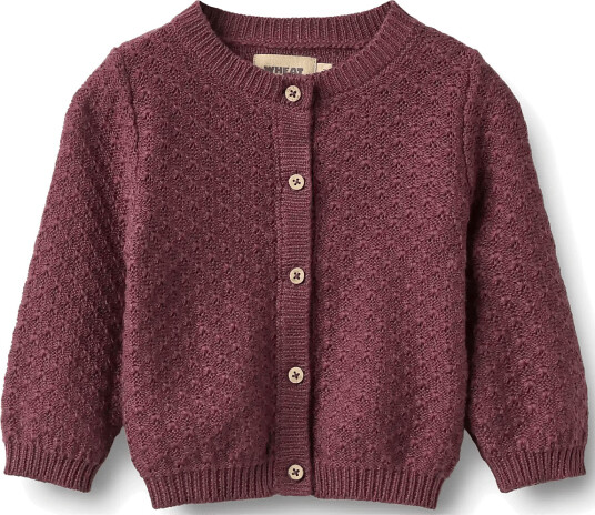 Wheat Knit Cardigan Magnella Purple 80 Wheat Knit Cardigan Magnella Purple 80
