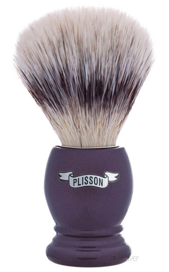 Plisson Shaving Brush, High Mountain White Fibre & Pearl BrownSize 12