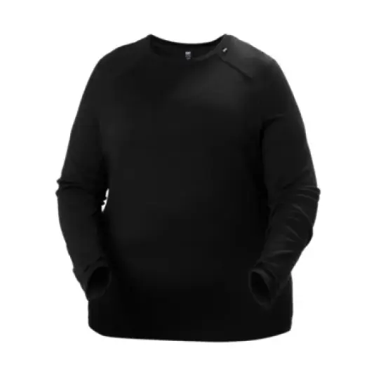 Helly Hansen Lifa® Merino Midweight Crew Plus Undertrøye Dame Svart 1x Marineblå1X