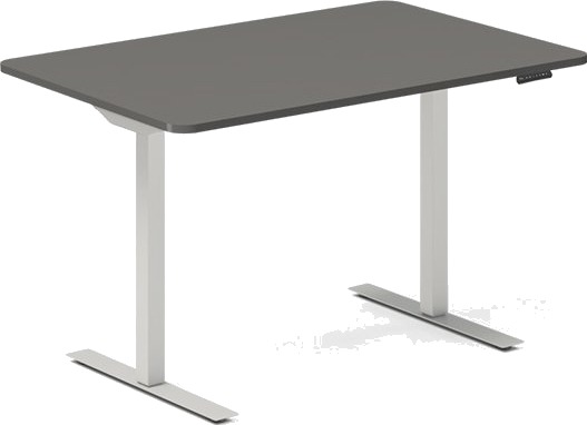 Hæve-Sænkebord Dna, Antracit 1200X800 Mm 2-Ben/Alugrå