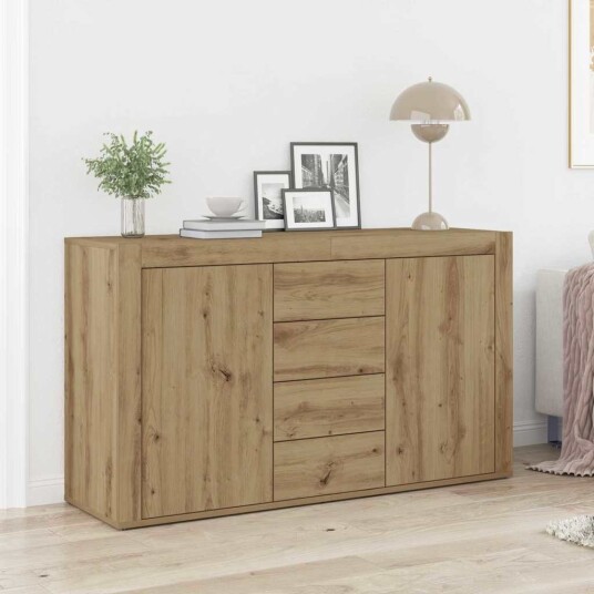 vidaXL Serviesskap Artisan Eik 120 x 36 x 69 cm Konstruert tre