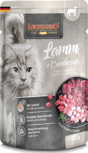 Leonardo Våtfôr Finest Selection Porsjonsposer Og Tranebær Lam 16 X 85 G