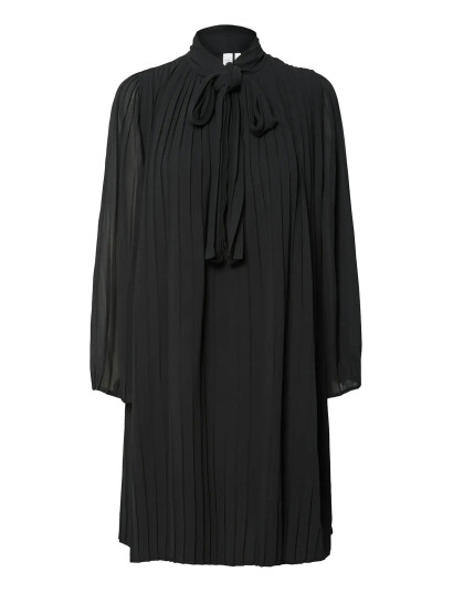 YAS Yasrama 7/8 Tie Neck Dress S. - Black - 34 YAS Yasrama 7/8 Tie Neck Dress S. - Black - 34