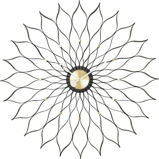 Sunflower Veggklokke Sort / Messing