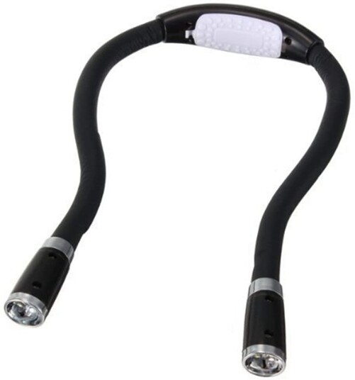 Nakke lampe LED leselampe - Svart