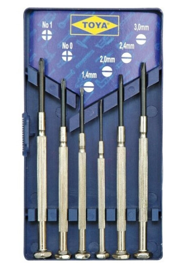 Vorel Presisjonsskrutrekkersett 6 deler Pł 1,4-3Mm Ph0 Ph1 for Håndverktøy Vorel Presisjonsskrutrekkersett 6 deler Pł 1,4-3Mm Ph0 Ph1 for Håndverktøy