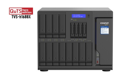 QNAP TVS-H1688X-W1250-32G 16BAY 3.3 GHZ 6C 32GB DDR4 4 X 2.5GBE EXT QNAP TVS-H1688X-W1250-32G 16BAY 3.3 GHZ 6C 32GB DDR4 4 X 2.5GBE EXT
