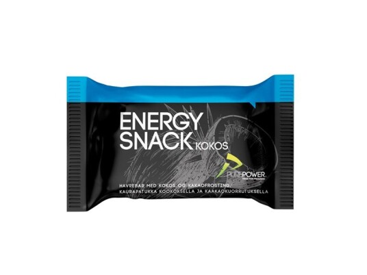 Purepower Energy Snack Kokos Med Sjokoladetrekk Bar Purepower Energy Snack Kokos Med Sjokoladetrekk Bar