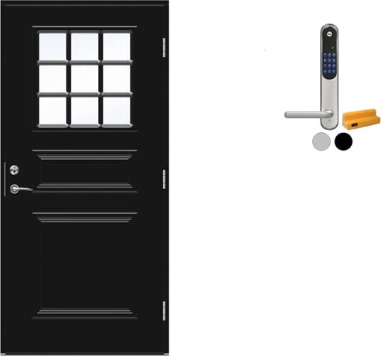 Ytterdør Swedoor Advance-Line Classic Ives med Yale Doorman Classic Home