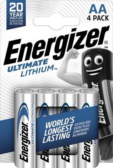 Energizer Batteri Ultimate Lithium AA L91 4 pk Energizer - 6252702 Energizer Batteri Ultimate Lithium AA L91 4 pk Energizer - 6252702