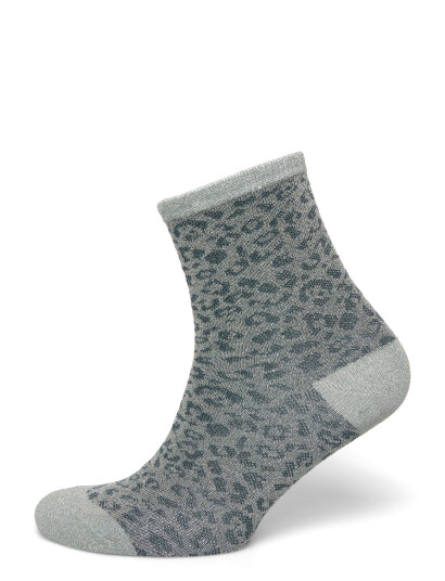 Pieces Pcsebby Glitter Long Aop Socks Noos Bc Grey ONE SIZE