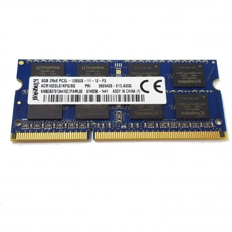 ACR16D3LS1KFG/8G Kingston 8GB PC3L 12800 DDR3 1600MHz non ECC Unbuffered CL11 204 Pin