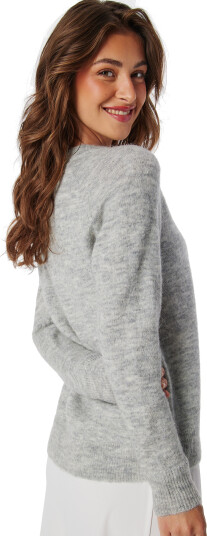 SELECTED FEMME Lulu LS Knit O-Neck Light Grey Melange M SELECTED FEMME Lulu LS Knit O-Neck Light Grey Melange M