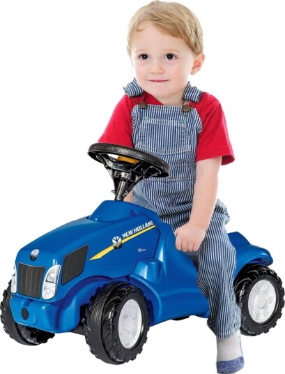 Rolly Toys rollyMinitrac: New Holland blå gåbil traktor fra 18 mnd Rolly Toys rollyMinitrac: New Holland blå gåbil traktor fra 18 mnd