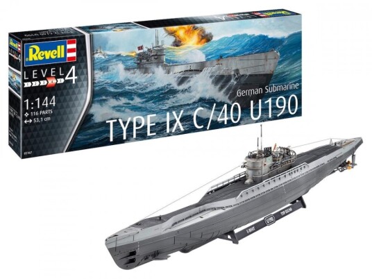 Revell Tysk Uboat Type IX C/40 Modellskip 1:144