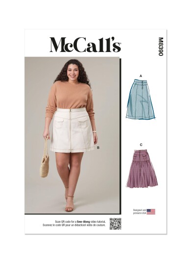 McCall's 8390 - Skjørt W3 (30W-32W-34W-36W-38W)