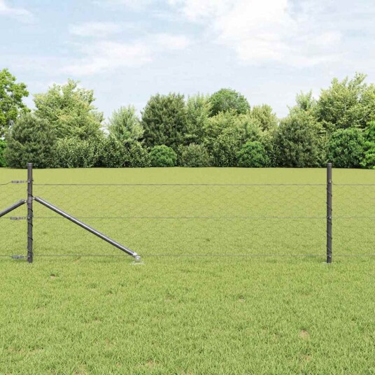  Gjerde med innlegg. Grå 0.4 x 100 m PVC belagt stål