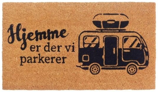 Dørmatte Hjemme er der vi parkerer
