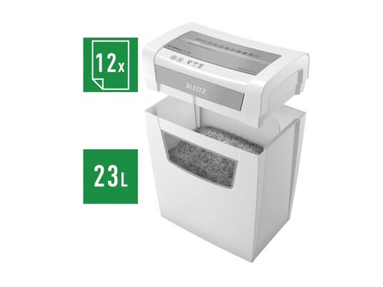 Leitz Dokumentmakulator Iq Office S P4/12 Ark/Dc Motor/Hvit Leitz Dokumentmakulator Iq Office S P4/12 Ark/Dc Motor/Hvit